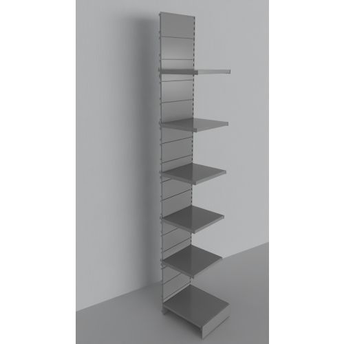 Modulo aggiuntivo scaffale per negozio con piani regolabili di cm. 45x30x300h