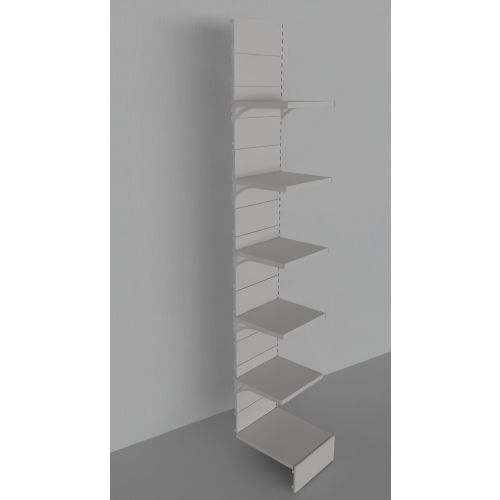 Modulo aggiuntivo scaffalatura a parete per negozi di cm. 45x40x300h