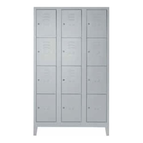 Armadio casellario in metallo verniciato a 12 vani per ufficio cm. 98x38/50x180h