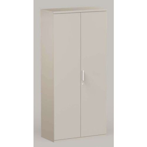 Libreria da ufficio con piani regolabili ed ante in legno cm. 90,2x33,8/43,4x196,80h