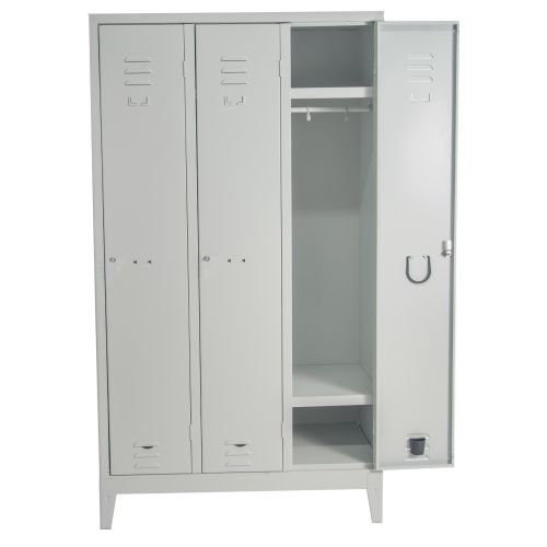 Armadio spogliatoio con 3 vani cm. 101x50x180h