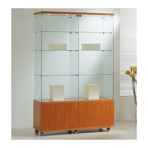 Vetrina per negozi con mobiletto basso e faretti cm. 117x40x181h